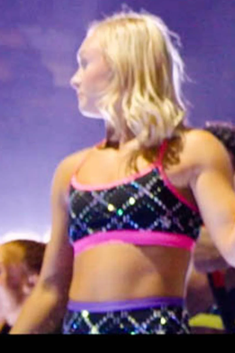 Beth Sports Bra in Pink Crystal Couture - Special Order - Image 4