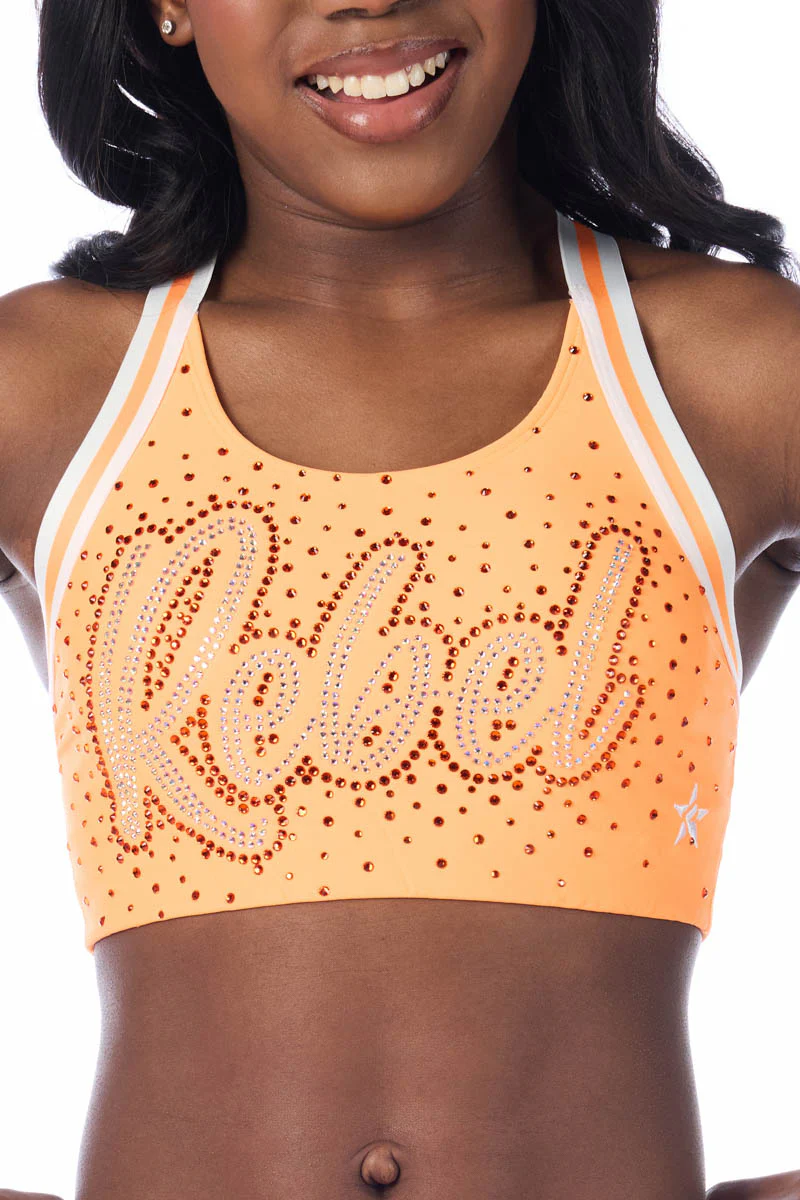 Claire Sports Bra in Tangerine