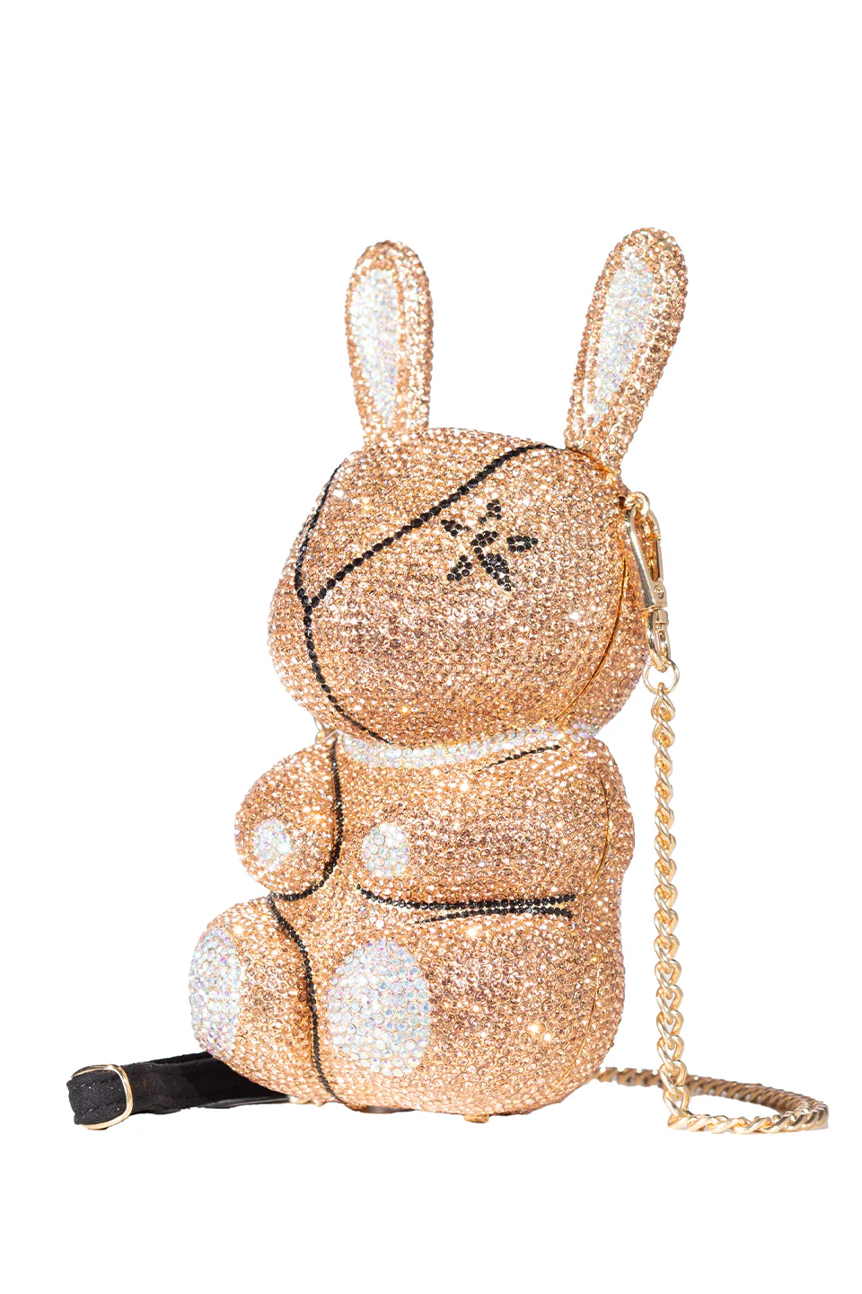 Crystal Rebel Rabbit Crossbody in Rose Gold - Image 7