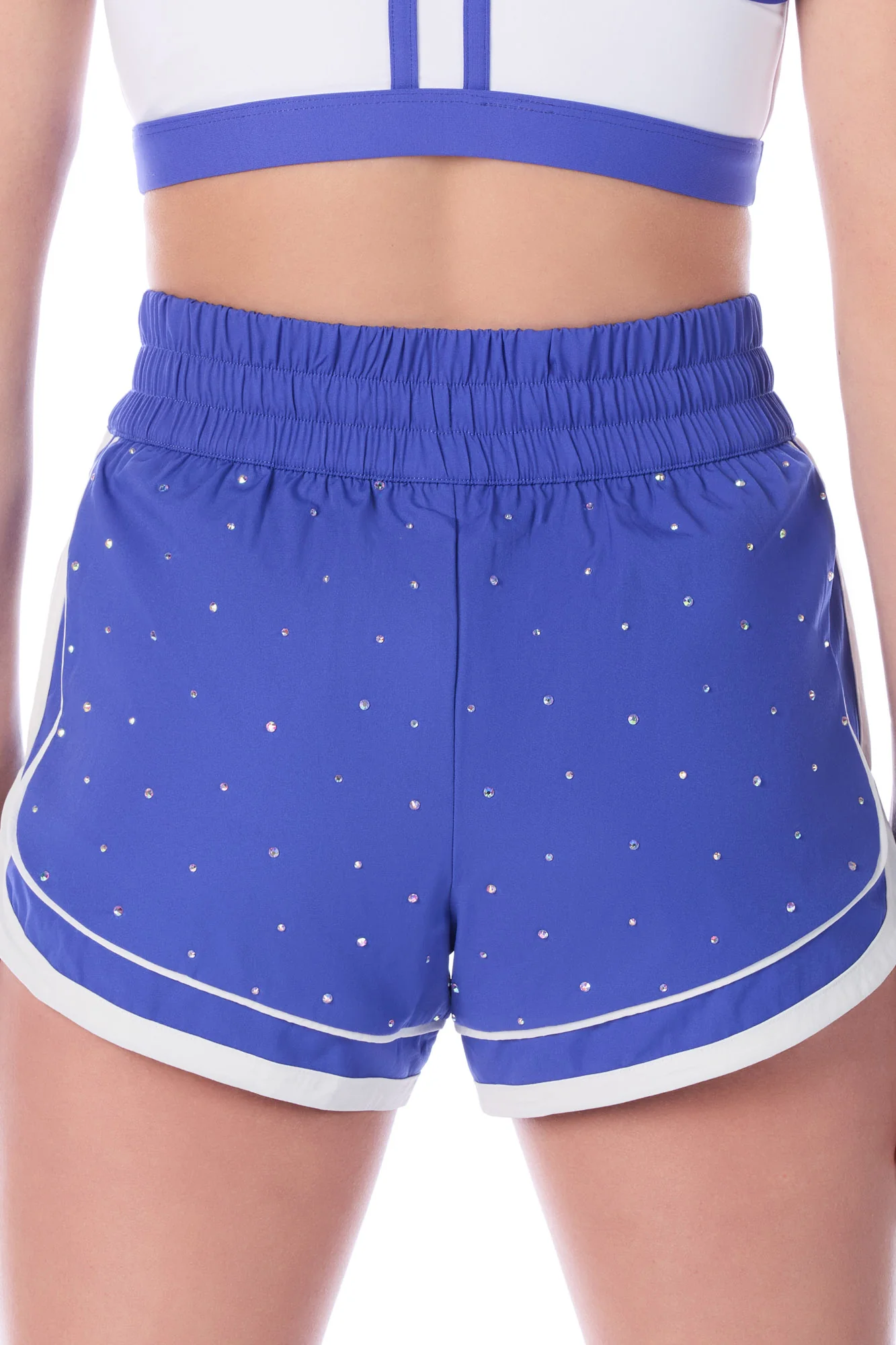 Ellie Crystal Sport Short in Indigo Blue - Image 2