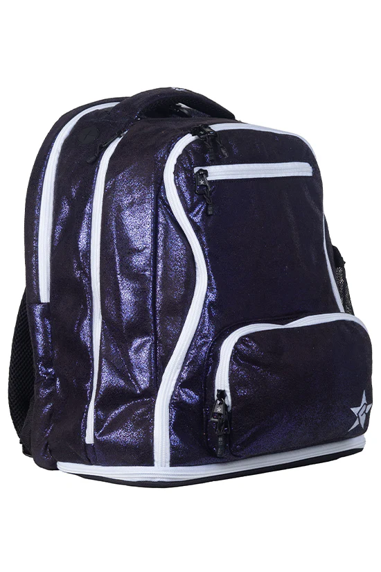 Faux Suede in Midnight Magic Rebel Dream Bag Plus With White Zipper - Image 3