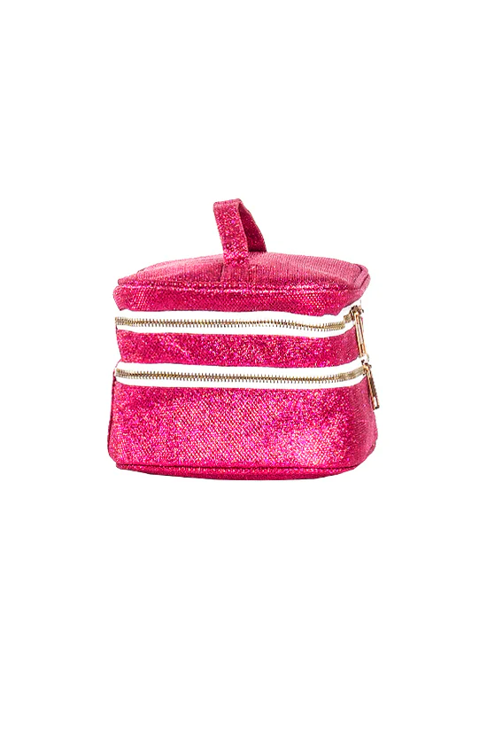 Diamondnet™ in Fuchsia Rebel Glam & Go Travel Case with White Zipper - Image 3