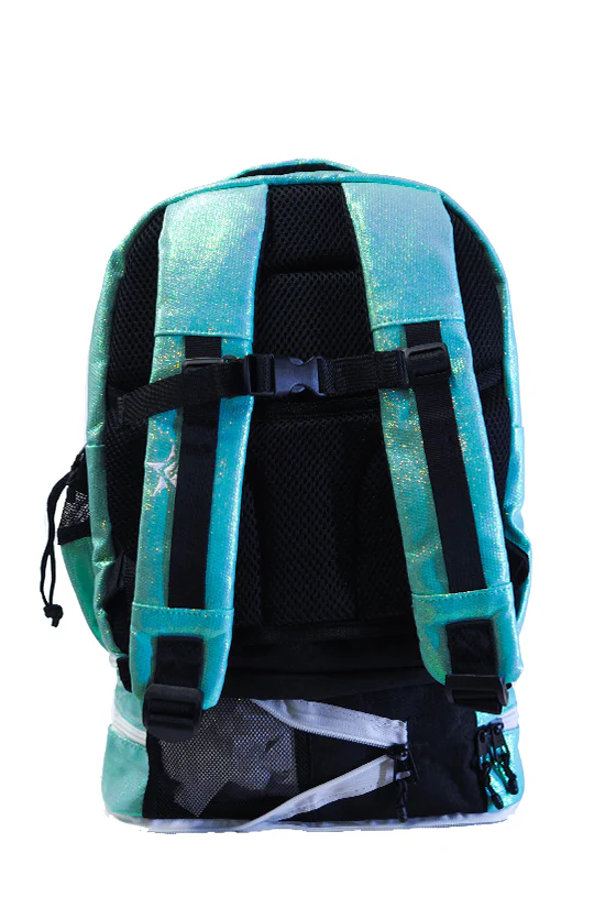 Glossy in Pastel Aqua Rebel Baby Dream Bag with White Zipper - Image 6