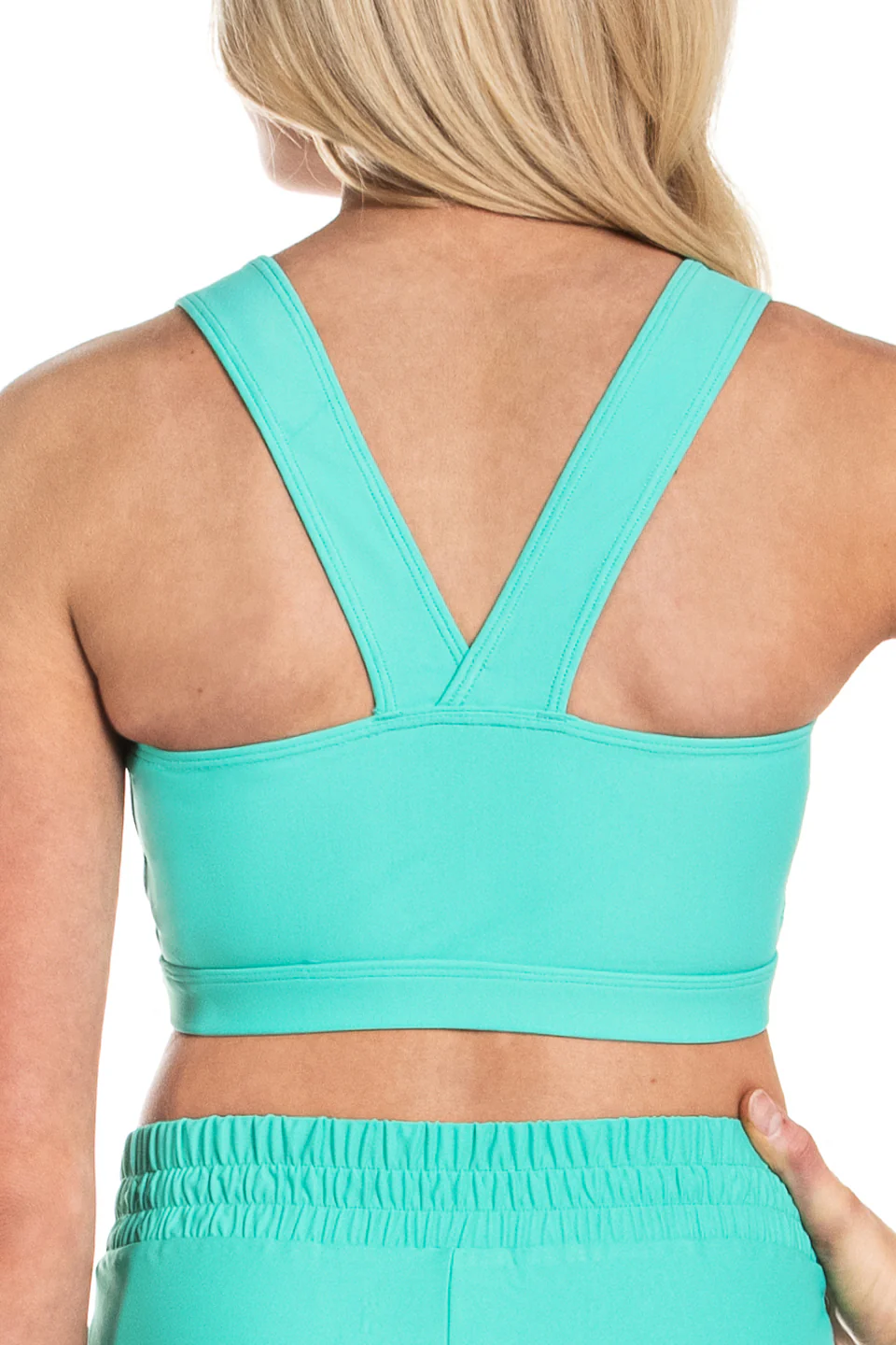 Kayla Sports Bra in Aqua - Image 2