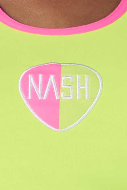 Nash Camp Longline Racer Back Sports Bra in Chartreuse - SPECIAL ORDER - Image 3