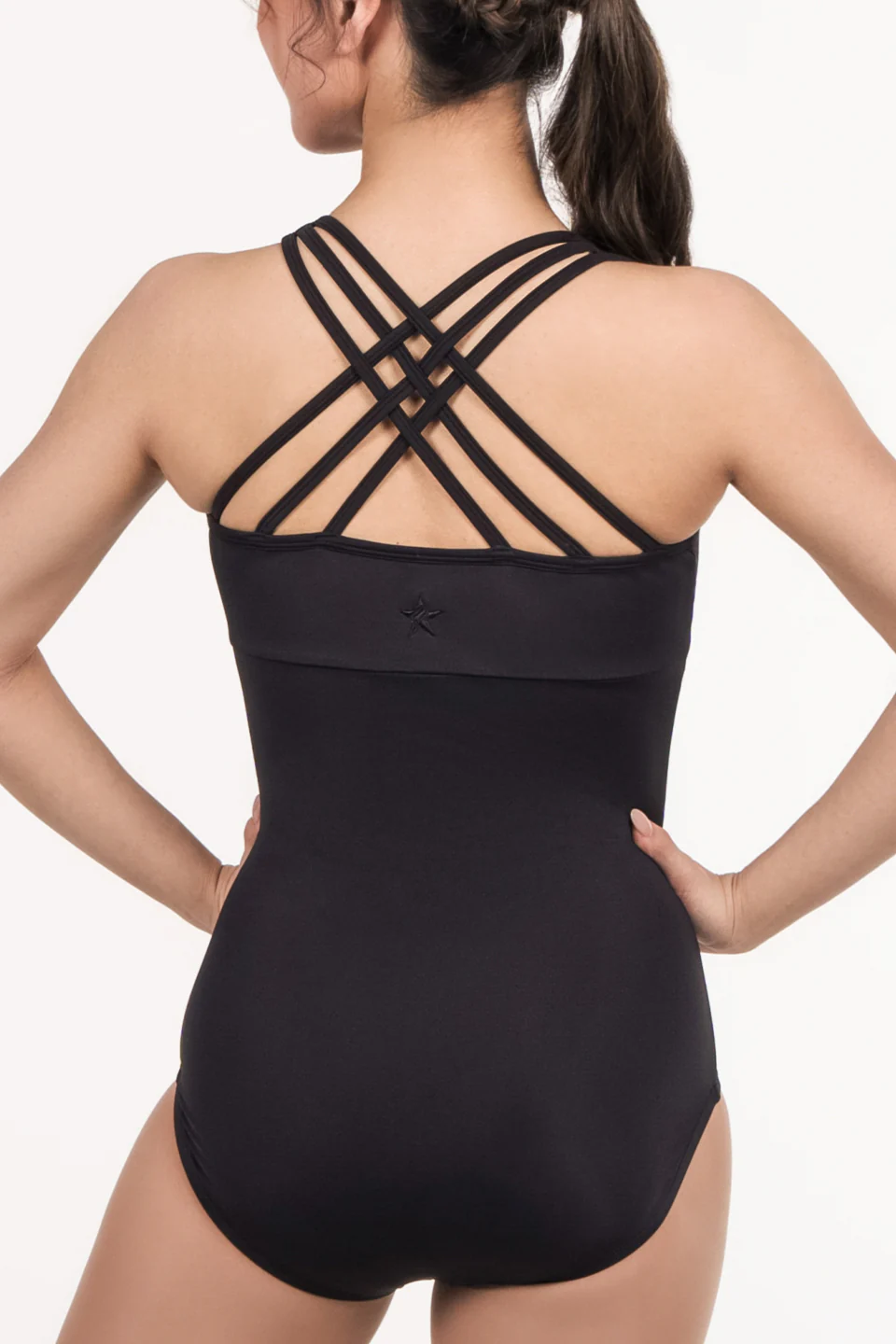 Paladia Crisscross Back Black Leotard - Image 2