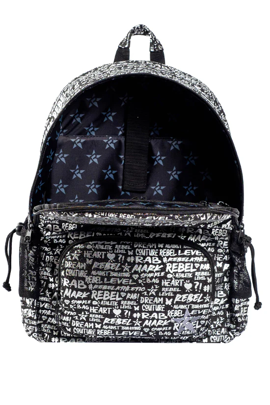 Signature in Black and Silver Rebel Raven Backpack with Black Zipper - Image 5