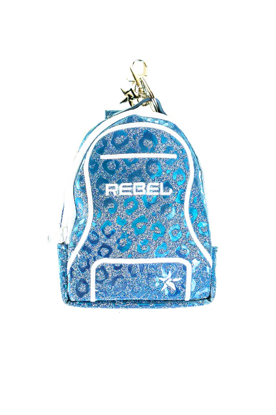 Leopard in Steel Blue Mini Rebel Dream Bag Coin Purse