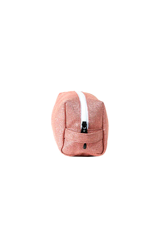 Sweet Coral Rebel Makeup Bag with White Zipper - Image 6