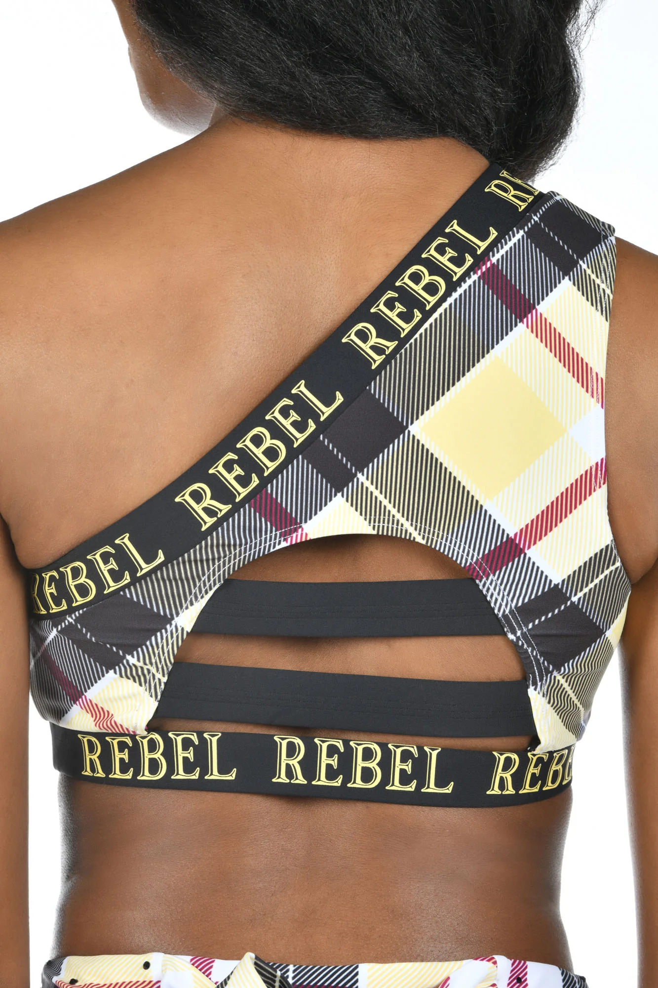 Vibe Check Sports Bra in Banana Yellow - Image 2